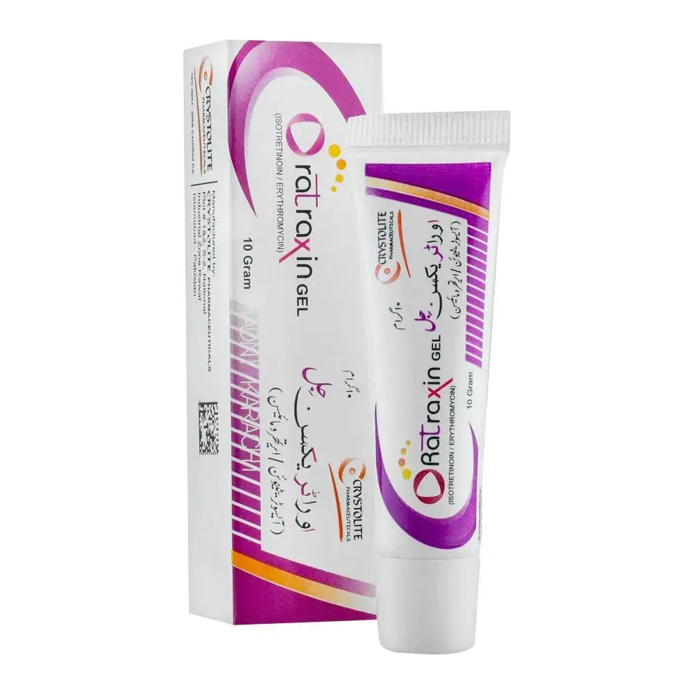Oratraxin Gel (Isotretinoin 0.05% & Erythromycin 2%) – Acne Treatment 10g