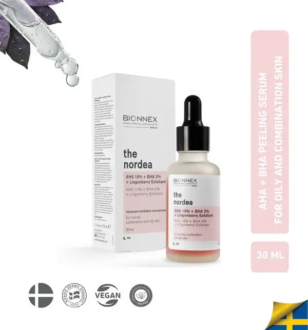 BIONNEX AHA 10% + BHA 2% + Lingonberry Exfoliant – Skin Renewal & Pore Refining