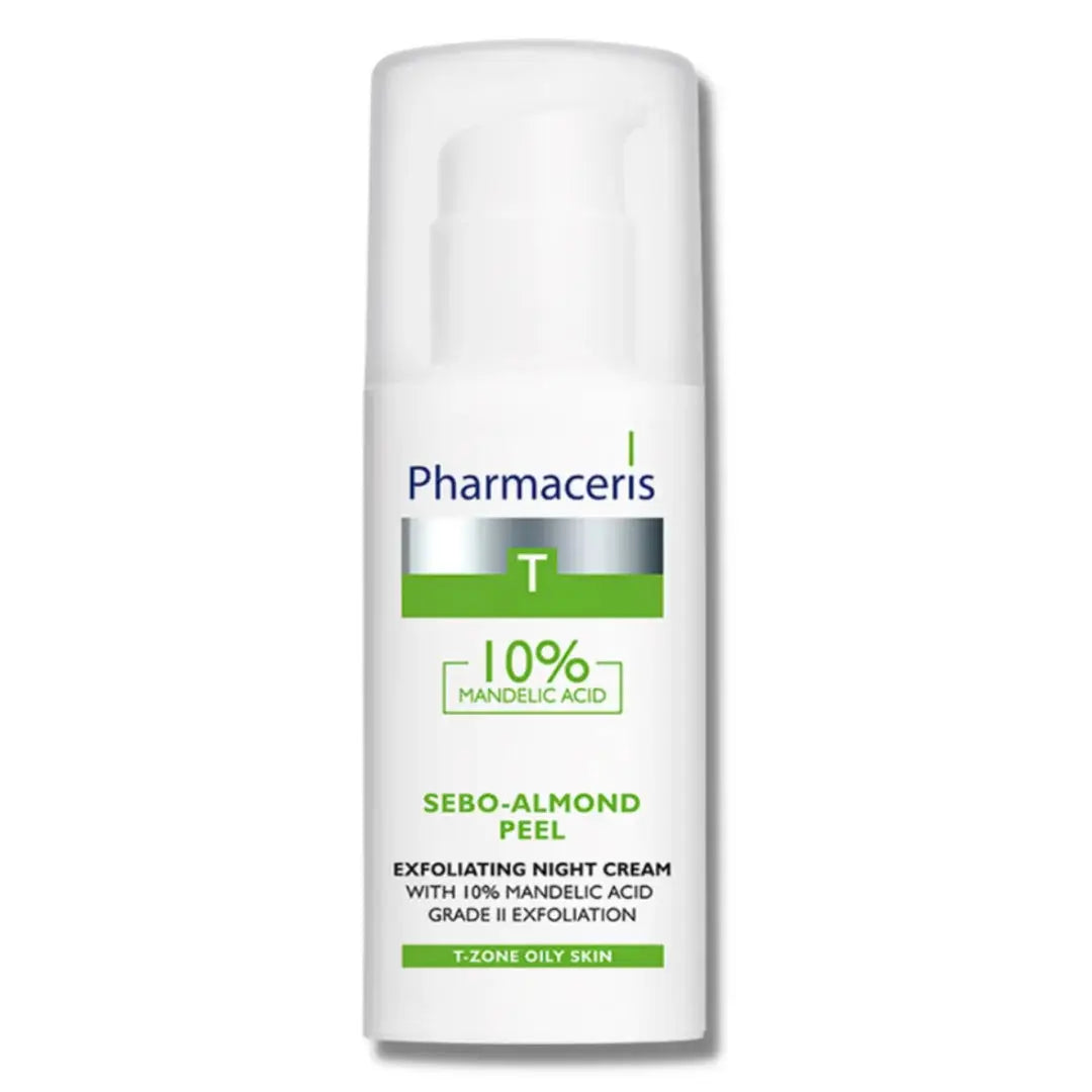 PHARMACERIS T Sebo-Almond Peel 10% Intensive Exfoliating Night Cream (50ml) | For Oily & Acne-Prone Skin | derma.pk