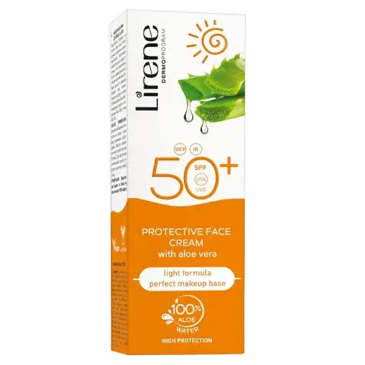 Lirene SUN Protective Face Cream with Aloe Vera SPF 50 - 50ml