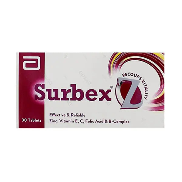 Surbex Z Tablets – High Potency Vitamin Supplement for Deficiency Correction