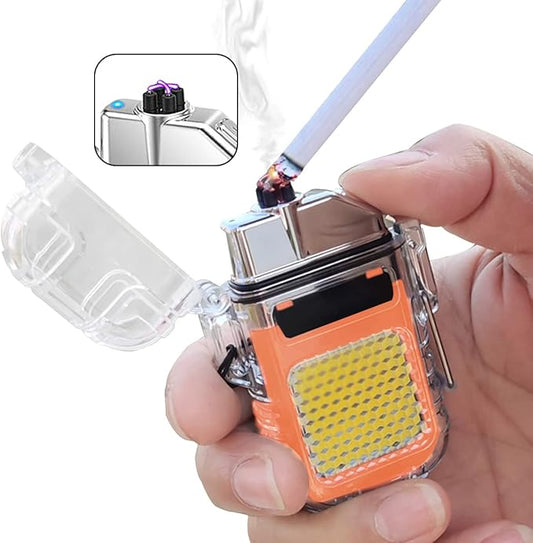 Rechargeable Waterproof Arc  keychain Lighter with Led light