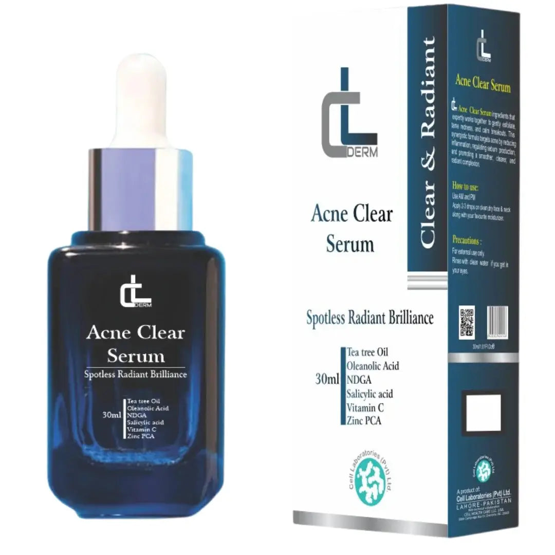 Cell Laboratories Acne Clear Serum with Tea Tree Oil & Oleanolic Acid (30ml) - Spotless Radiant Brilliance - derma.pk