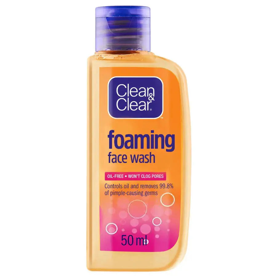Foam Cleanser Face - Clean & Clear Oil-Free Facial Wash 50ml