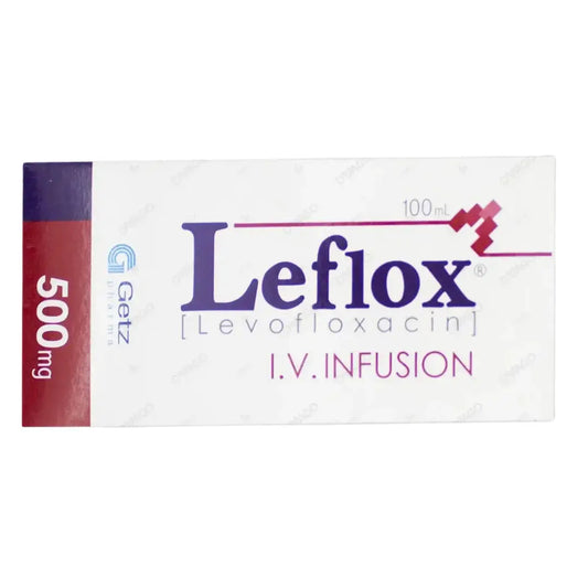 Leflox IV Injection 500mg/150ml (Levofloxacin) - Getz Pharma | derma.pk