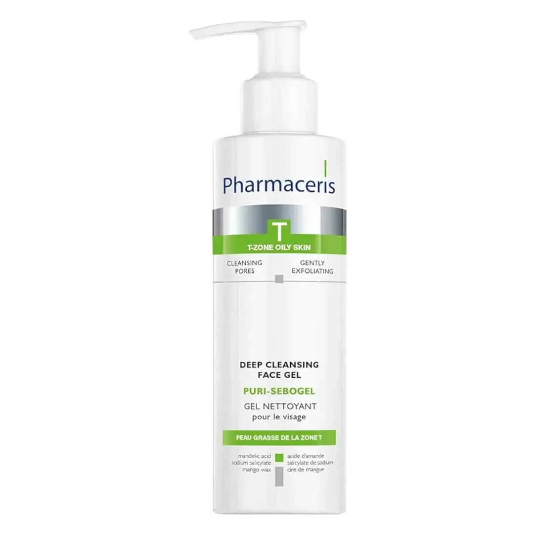 PHARMACERIS T Puri-Sebogel Deep Cleansing Face Gel (200ml) | For Oily & Acne-Prone Skin | derma.pk