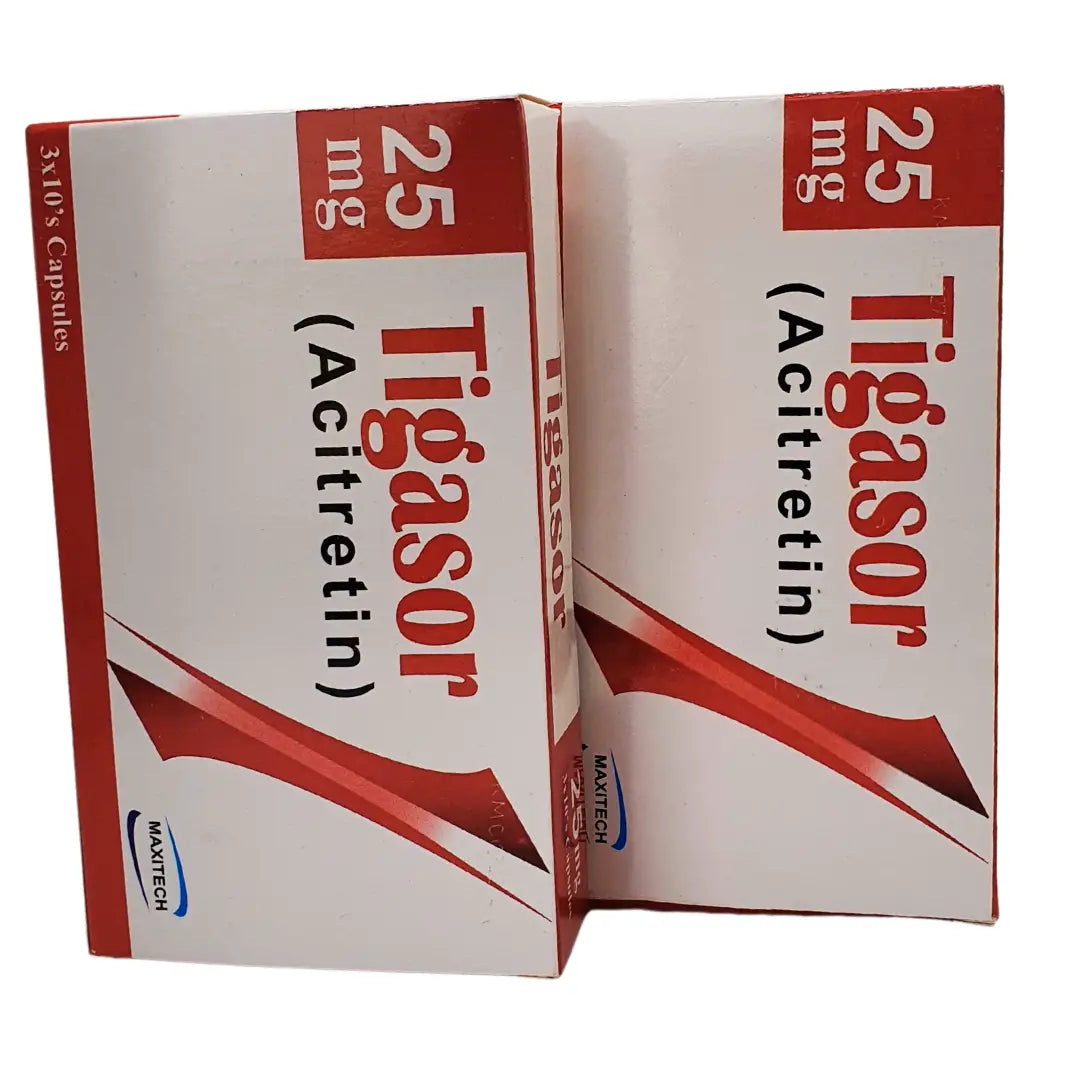TIGASOR 25mg Capsules (Acitretin) - Oral Treatment for Severe Psoriasis in Pakistan|derma.pk