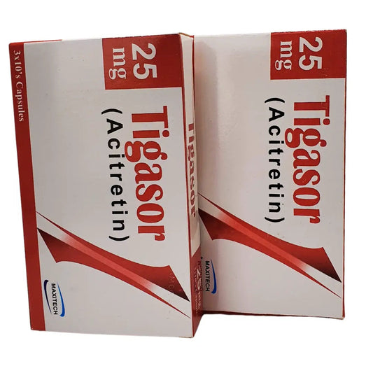 TIGASOR 25mg Capsules (Acitretin) - Oral Treatment for Severe Psoriasis in Pakistan|derma.pk