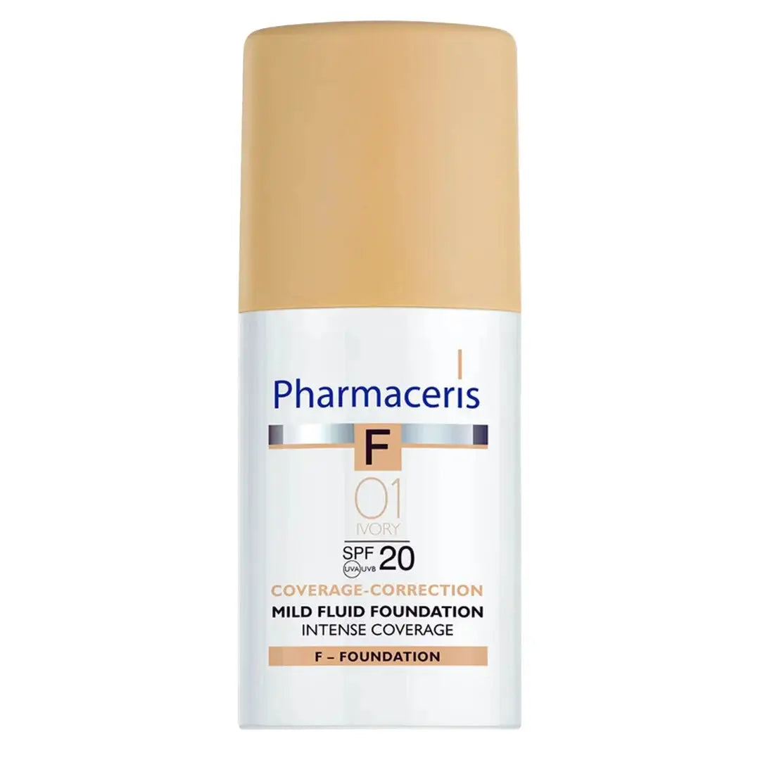 Pharmaceris F Mild Fluid Foundation SPF 20 Intense Coverage 01 Ivory 30ml (derma.pk Exclusive)