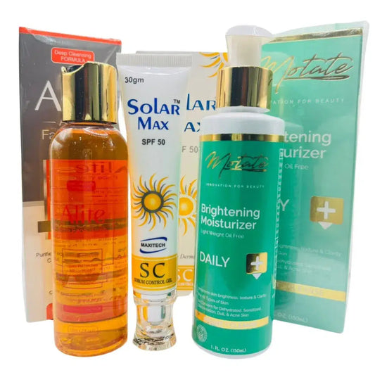 Complete Skincare Discount Box: Solar Max Sunscreen, Alite Face Wash & Motate Moisturizer
