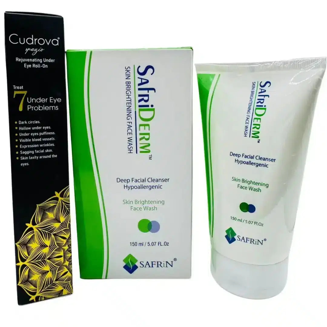 Eye Care Discount Box: Cudrova Spazio Under-Eye Roll-On & Safriderm Face Wash