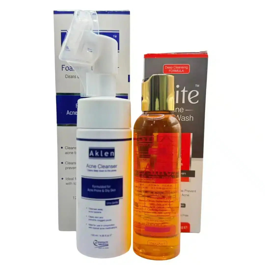 Gentle Cleanser Discount Box: Aklen Foaming Cleanser + Alite Acne Face Wash