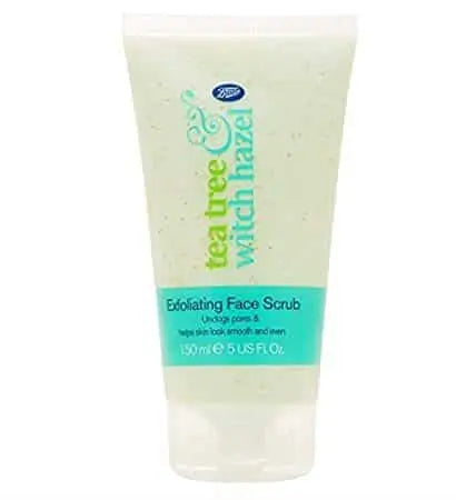 BOOTS 50ML TEA TREE WITCH HAZEL EXFOLIATING FACE SCRUB