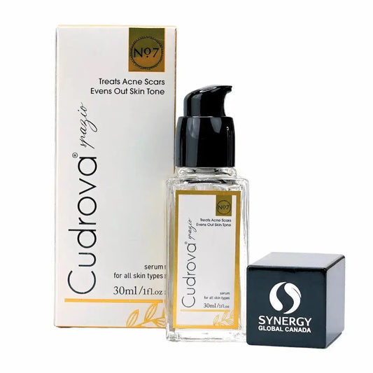 Cudrova Synergy Acne Scar Treatment & Skin Tone Evening Serum No. 7 for All Skin Types (30ml) - Made in Canada